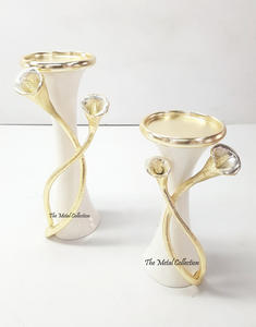 Juego de candelabros con diseño de flores de Metal, Set de 2 portavelas para restaurantes, hoteles en casa, velas acabadas en plata, festivales y artesanías - Product Image 6