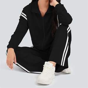 Conjunto Deportivo de 2 Piezas para Mujer, con Capucha, Estampado, Logotipo Personalizado, Poliéster/Algodón, Color Sólido, Ropa Urbana, Alta Calidad OEM - Product Image 6