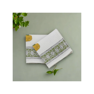 Toallas de cocina bordadas de algodón hilado con anillo de tejido acanalado de Golf respetuoso con el Medio ambiente 45x65cm 200 GSM de secado rápido Anti Pilling uso asequible - Product Image 1