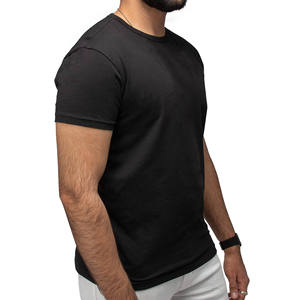 Camiseta de gimnasio en blanco de algodón orgánico con cuello redondo ajustado musculoso para hombre, camiseta activa de manga corta con cuello redondo para hombre, camiseta de gimnasio para correr - Product Image 2