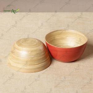 Bols à salade et de service en bambou naturel écologique, jetables, faits à la main, légers, non toxiques, design classique pour la maison et les fêtes - Product Image 4