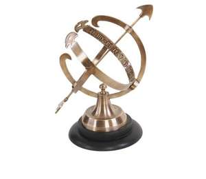 HMA Artesanías Estilo Vintage Globo de latón para la biblioteca del hogar - Product Image 1