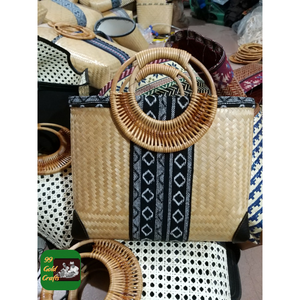 SUMMER SEAGRASS <b>BAG</b> HANDMADE NATURAL TOTE FOR <b>WOMEN</b> <b>TRAVEL</b> <b>WEEKEND</b> AND OUTDOOR ACTIVITIES - Product Image 6