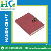 Journal de journal de cahier de papier en cuir véritable de qualité assurée avec journal de journal de serrure en métal pour des utilisations d'écriture