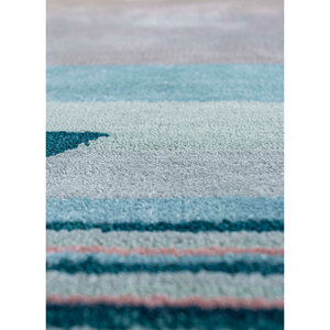 Tapis en laine et soie de bambou noué à la main Manchaha rose et violet, motif géométrique Lev-758 pour la décoration intérieure, tapis Jaipur US - Product Image 3