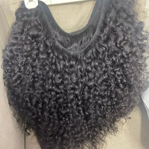 Extensiones de cabello humano virgen de un solo donante de cabello rizado indio sin procesar de alta calidad a granel al por mayor de La India - Product Image 1