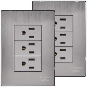 Contatti assemblati, MXIOS-002, 2 pezzi, Contattox3, 125-250VAC, 15A, 50/60Hz, Argento, Acciaio inossidabile/PC. - Product Image 1