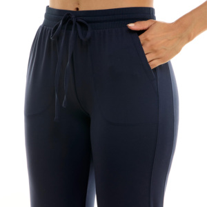 Drawstring High Waist Women <b>Summer</b> <b>Pants</b> Solid Regular Fit Comfy Gym Custom Straight Sweatpants Fleece 100% Cotton Breathable - Product Image 5