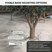 Grand olivier artificiel sur mesure de 1,20 m à 3,90 m, arbre artificiel réaliste pour la décoration d'hôtels, restaurants, centres commerciaux et espaces commerciaux