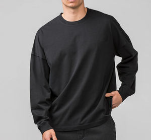 Camisetas Extra Grandes de Alta Calidad para Hombre, Logotipo Personalizado, 100% Algodón, Manga Larga Sólida, Ligera, Camiseta Extra Grande de Manga Larga - Product Image 1