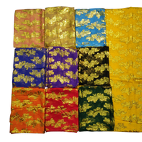 Tissu en mousseline de soie de qualité supérieure, luxueux, antistatique, 80 GSM, léger, pour robe somalienne, motif floral tissé