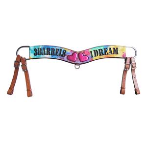 Prêt Navire Western Équestre Véritable Cuir De Vachette Cheval Racing Plastron Strass Concho Décoré Colliers De Poitrine - Product Image 2