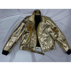 Blouson d'aviateur original en similicuir Blousons de moto de style classique Veste en cuir de haute qualité à prix bon marché - Product Image 4