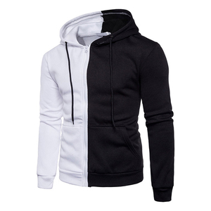 Men's High Quality Cotton Hoodie Thick Fleece Zipper-Up Winter <b>Blank</b> Slim Fit Full Zipper Solid Pattern - Product Image 3