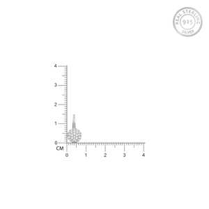 Pendientes de gota brillantes de circón plateado-Accesorio llamativo de moda - Product Image 2