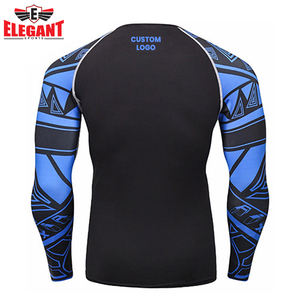 Protector de erupción de manga larga MMA impreso personalizado de alta calidad para hombres transpirable mejor Material Fight Wear - Product Image 3
