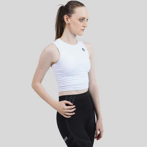 Soutiens-gorge de sport confortables GA Sports White Vest - Product Image 3