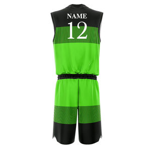 Conjunto de Uniforme de Baloncesto para Hombre, Venta Caliente, Color Personalizado, Poliéster con Nuevo Diseño Impreso, Transpirable, Talla Grande, Venta al por Mayor - Product Image 3