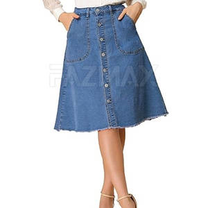 Falda vaquera femenina suave suelta Falda vaquera al mejor precio más vendida Falda vaquera de uso de verano Falda vaquera para mujer - Product Image 1