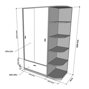 TQA68042 Modern Sliding Door Wardrobe Module Convertible Folding for Home Apartment Workshop Home Furniture Decorative Features - Product Image 4