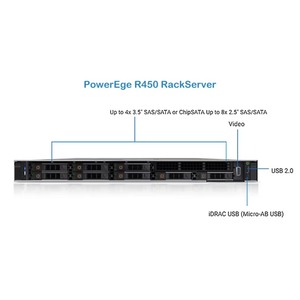 Gran descuento y nuevo en stock R450 D.<span class=keywords><strong>ell</strong></span> PowerEdge R450 Xeon Silver 4310 16GB RAM 2,6 TB HDD 700W 1U Rack Server - Product Image 5
