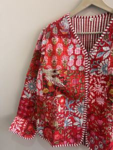 Veste matelassée en coton imprimé patchwork floral ethnique bohème respirante toute saison pour femmes - Product Image 5