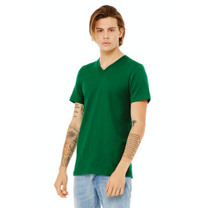 Camiseta de manga corta con cuello en V Unisex hecha a medida de alta calidad 100% Airlume peinado y algodón hilado en anillo - Product Image 5