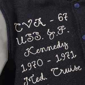 OEM deux tons Logo personnalisé 2024 vente en gros de veste de baseball en laine pour hommes veste Letterman Varsity avec broderie en chenille - Product Image 5