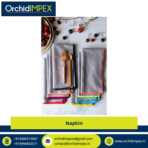 ผ้าเช็ดปากบนโต๊ะสำหรับอาหารค่ำของผู้ผลิตผ้าเช็ดปากผ้าฝ้ายสีบริสุทธิ์ที่สง่างาม - Product Image 4