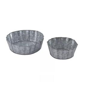 Latest Galvanized Pot and Planters With Wooden Handle New Design Metal <b>Plant</b> Pot for Garden Decoration New Metal Flower Pot - Product Image 2