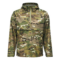 Veste coupe-vent à capuche de haute qualité pour la chasse au cerf, la randonnée et la pêche, en softshell imprimé camouflage imperméable, couleur orange camouflage