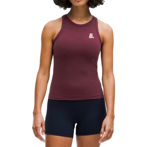 Women Racerback Tank <b>Top</b> & Sleeveless Vest 100% Cotton Spandex Blend Logo Design Breathable Quick Dry Athletic Wear - Product Image 1