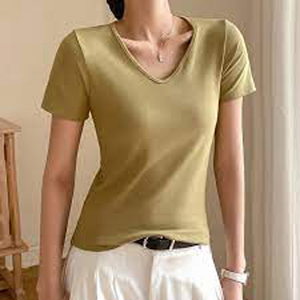 T-shirts pour femmes à imprimé animal, coupe ajustée, en soie/coton, anti-rides, nouveau design, tendance, haute qualité, produits d'exportation, meilleur de Bangladesh - Product Image 5