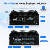 Mini PC CWWK Firewall N150 8250U con 4 puertos COM RS232/RS485, 2 puertos Gigabit LAN, DDR4, SIM, HD, VGA, SATA3.0, microordenador industrial.