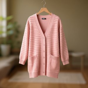 Cárdigan de Punto Ondulado para Mujer ByMeldev, Cárdigan Cómodo y Elegante para Mujer - Product Image 3