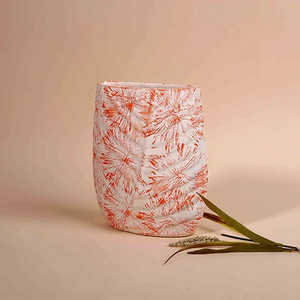 Jarrón de Cerámica con Textura de Hoja de Durazno, Estilo Minimalista Art Deco, Bolso de Lujo Chino para Exhibición en Mesa de Salón - Product Image 3