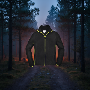 Chaqueta de Seguridad de Forro Polar para Hombre, Talla M, Color Negro/Lima, para Equipo de Supervivencia al Aire Libre - Product Image 3