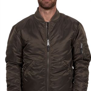 Chaqueta de vuelo bomber clásica para hombre-Chaqueta duradera y elegante con puños y cintura acanalados - Product Image 2