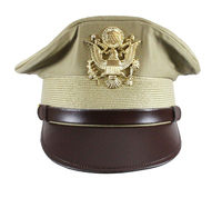 Design personnalisé Insigne Navy Peak Caps Couvre-chef de qualité supérieure Chapeau à visière fabriqué en usine Casquette de cérémonie de marin élégante et réglable