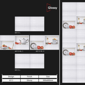 Carreaux muraux en céramique 300x600mm pour salle de bain et cuisine, finition brillante ou mate, texture effet sucre, pour murs intérieurs. - Product Image 1