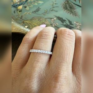 Prix de gros 1,00 carat VVS2 Diamant rond taille éternité Alliance de mariage Fabricant Fournisseur à bas prix - Product Image 5