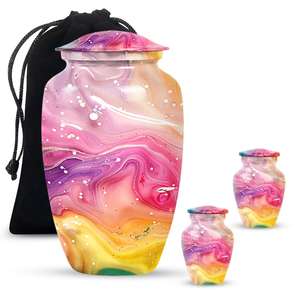 Swirl Pattern Pink Urn for Human <b>Ashes</b> Personalized Decorative for Adults <b>Ashes</b> <b>Keepsake</b> Memorial <b>Ashes</b> 1-200 Cubic Inch Urn - Product Image 5