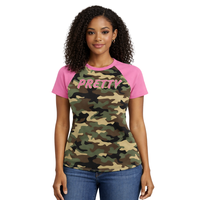 T-shirt à manches raglan pour femme, vêtements de sororité grecque, écologique, été, rose, vert, fraternité universitaire, diamants, 100% coton