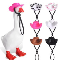 Chapeau de cowboy en feutre de polyester réglable et mignon pour chats et chiens, accessoires de cheveux faits à la main, costume pour animaux de compagnie, plusieurs tailles