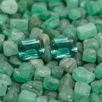 Esmeralda Natural de Zambia, Corte Esmeralda, Calidad AAA, Excelente Brillo, Color Verde, Piedra de Esmeralda Perfecta H.A. Marca Gems para la Fabricación de Joyas