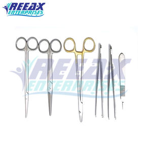 Juego de instrumentos de sutura y vendaje básico con acabado de calidad, Material de acero inoxidable alemán, juego de 9 piezas de REEAX ENTERPRISES - Product Image 3