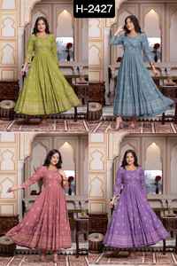 Nuevo diseñador de algodón puro Alia Cut Kurti con Secuencia de bordado, conjunto de Kurtis listo para el trabajo para mujer, ropa informal, vestido indio - Product Image 6