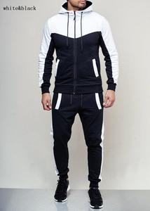 Conjunto de ropa deportiva para hombre, conjunto de sudaderas con capucha de marca para hombre, chaqueta con capucha a rayas de dos piezas para otoño y primavera, pantalones, chándal - Product Image 6