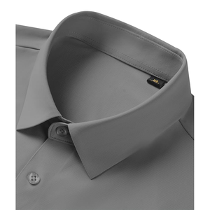 ชุดเดรสสำหรับผู้ชายเสื้อเชิ้ตผ้าย้อมสีแบบติดกระดุมสำหรับผู้ชาย - Product Image 4