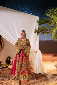 Robe afghane traditionnelle pour femmes, couleur avec détails dorés, parfaite pour les occasions culturelles et spéciales - Product Image 4